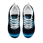 Blue Capricorn Zodiac Sign Print White Sneakers