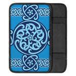 Blue Celtic Symbol Print Car Center Console Cover