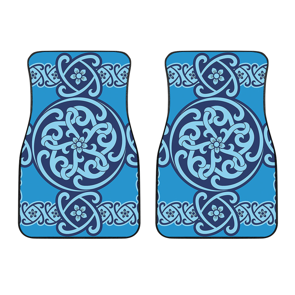 Blue Celtic Symbol Print Front Car Floor Mats