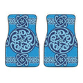 Blue Celtic Symbol Print Front Car Floor Mats