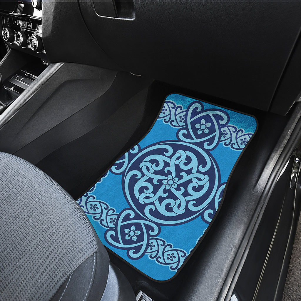 Blue Celtic Symbol Print Front Car Floor Mats