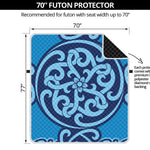 Blue Celtic Symbol Print Futon Protector