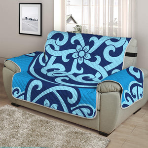 Blue Celtic Symbol Print Half Sofa Protector