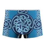 Blue Celtic Symbol Print Men's Boxer Briefs
