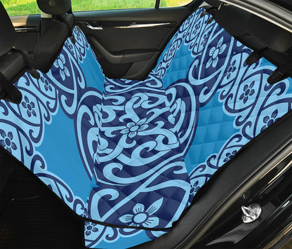 Blue Celtic Symbol Print Pet Car Back Seat Cover