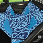Blue Celtic Symbol Print Pet Car Back Seat Cover