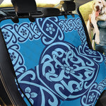Blue Celtic Symbol Print Pet Car Back Seat Cover