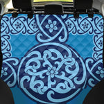Blue Celtic Symbol Print Pet Car Back Seat Cover