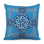 Blue Celtic Symbol Print Pillow Cover