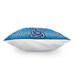 Blue Celtic Symbol Print Pillow Cover