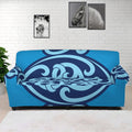 Blue Celtic Symbol Print Sofa Cover