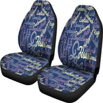 Blue Christian Text Universal Fit Car Seat Covers GearFrost