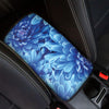 Blue Chrysanthemum Flower Print Car Center Console Cover