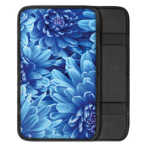 Blue Chrysanthemum Flower Print Car Center Console Cover