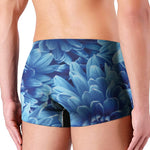 Blue Chrysanthemum Flower Print Men's Boxer Briefs