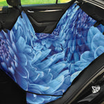 Blue Chrysanthemum Flower Print Pet Car Back Seat Cover