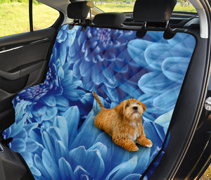 Blue Chrysanthemum Flower Print Pet Car Back Seat Cover