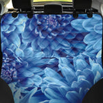 Blue Chrysanthemum Flower Print Pet Car Back Seat Cover