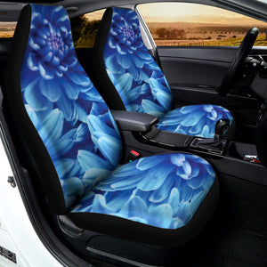 Blue Chrysanthemum Flower Print Universal Fit Car Seat Covers