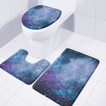 Blue Cloud Starfield Galaxy Space Print 3 Piece Bath Mat Set