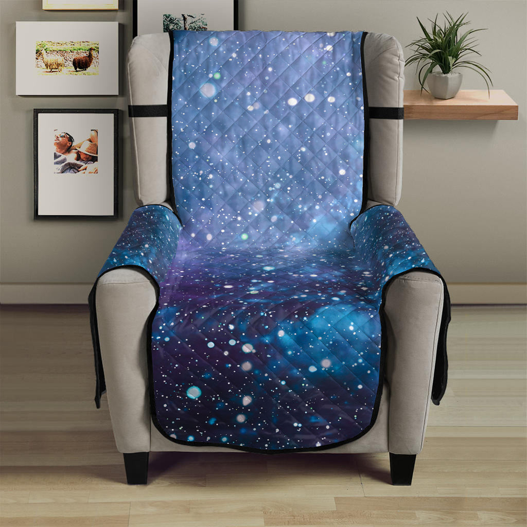 Blue Cloud Starfield Galaxy Space Print Armchair Protector