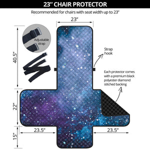 Blue Cloud Starfield Galaxy Space Print Armchair Protector