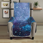 Blue Cloud Starfield Galaxy Space Print Armchair Protector