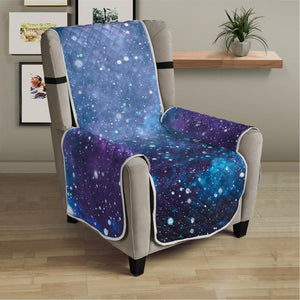 Blue Cloud Starfield Galaxy Space Print Armchair Protector