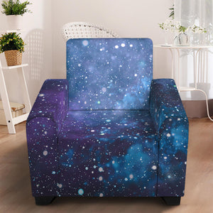 Blue Cloud Starfield Galaxy Space Print Armchair Slipcover