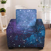 Blue Cloud Starfield Galaxy Space Print Armchair Slipcover