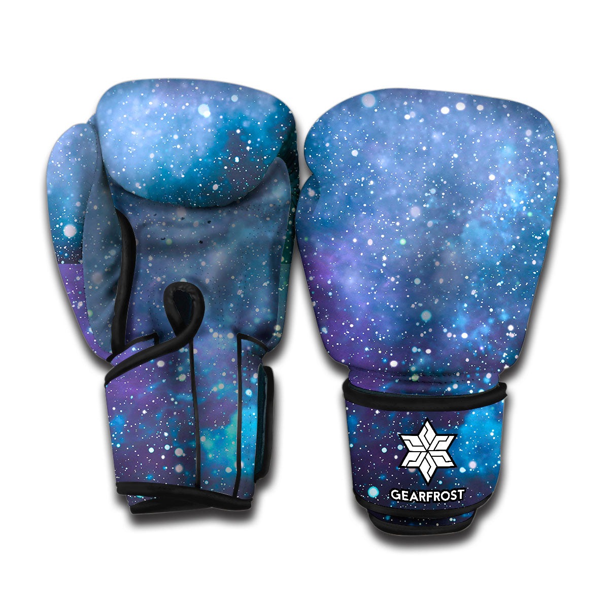 Blue Cloud Starfield Galaxy Space Print Boxing Gloves