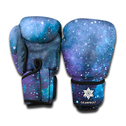 Blue Cloud Starfield Galaxy Space Print Boxing Gloves