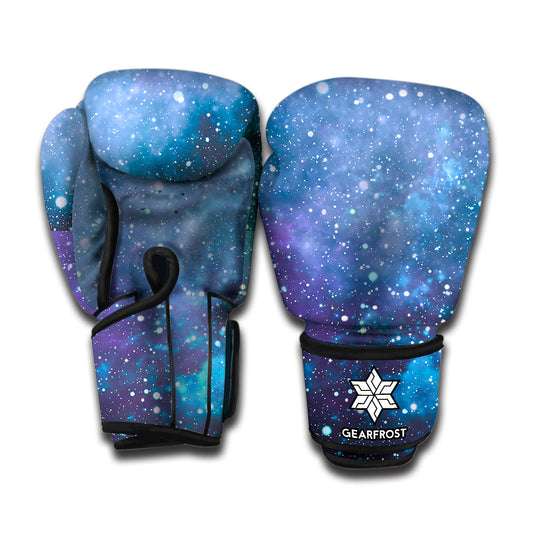Blue Cloud Starfield Galaxy Space Print Boxing Gloves