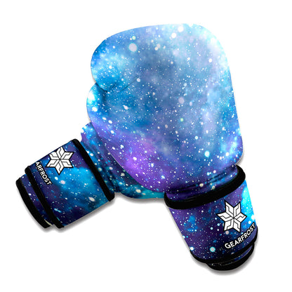 Blue Cloud Starfield Galaxy Space Print Boxing Gloves