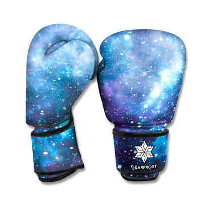 Blue Cloud Starfield Galaxy Space Print Boxing Gloves