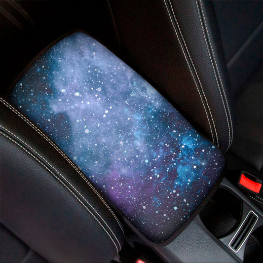 Blue Cloud Starfield Galaxy Space Print Car Center Console Cover