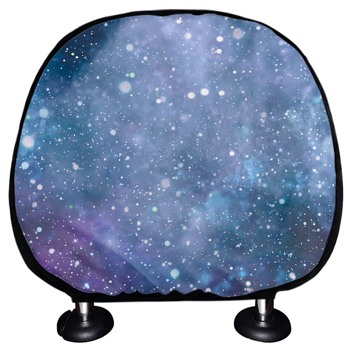 Blue Cloud Starfield Galaxy Space Print Car Headrest Covers