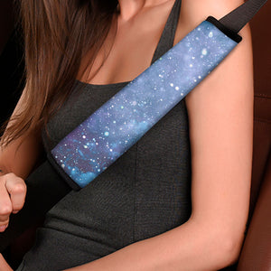 Blue Cloud Starfield Galaxy Space Print Car Seat Belt Covers