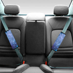 Blue Cloud Starfield Galaxy Space Print Car Seat Belt Covers