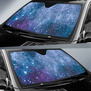 Blue Cloud Starfield Galaxy Space Print Car Sun Shade GearFrost