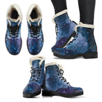 Blue Cloud Starfield Galaxy Space Print Comfy Boots GearFrost