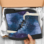 Blue Cloud Starfield Galaxy Space Print Comfy Boots GearFrost