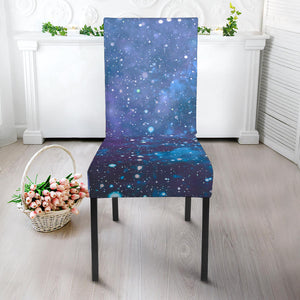 Blue Cloud Starfield Galaxy Space Print Dining Chair Slipcover