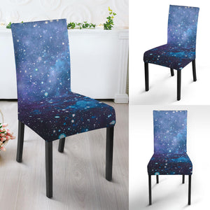 Blue Cloud Starfield Galaxy Space Print Dining Chair Slipcover