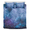 Blue Cloud Starfield Galaxy Space Print Duvet Cover Bedding Set