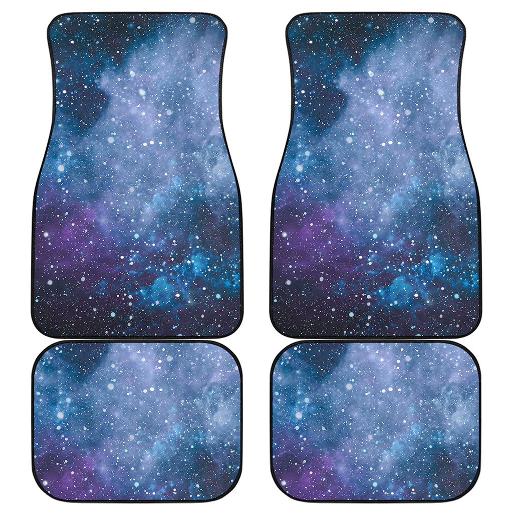 Blue Cloud Starfield Galaxy Space Print Front and Back Car Floor Mats