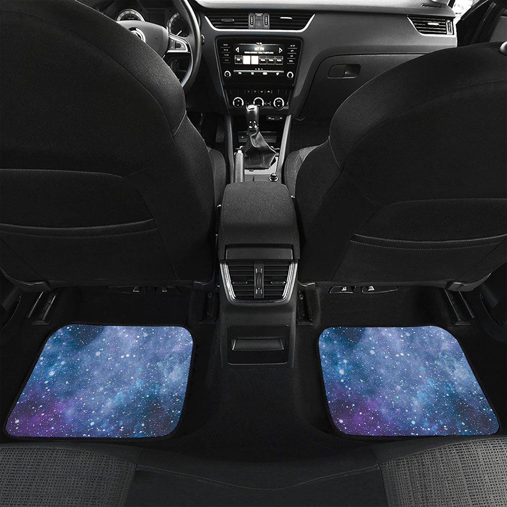 Blue Cloud Starfield Galaxy Space Print Front and Back Car Floor Mats