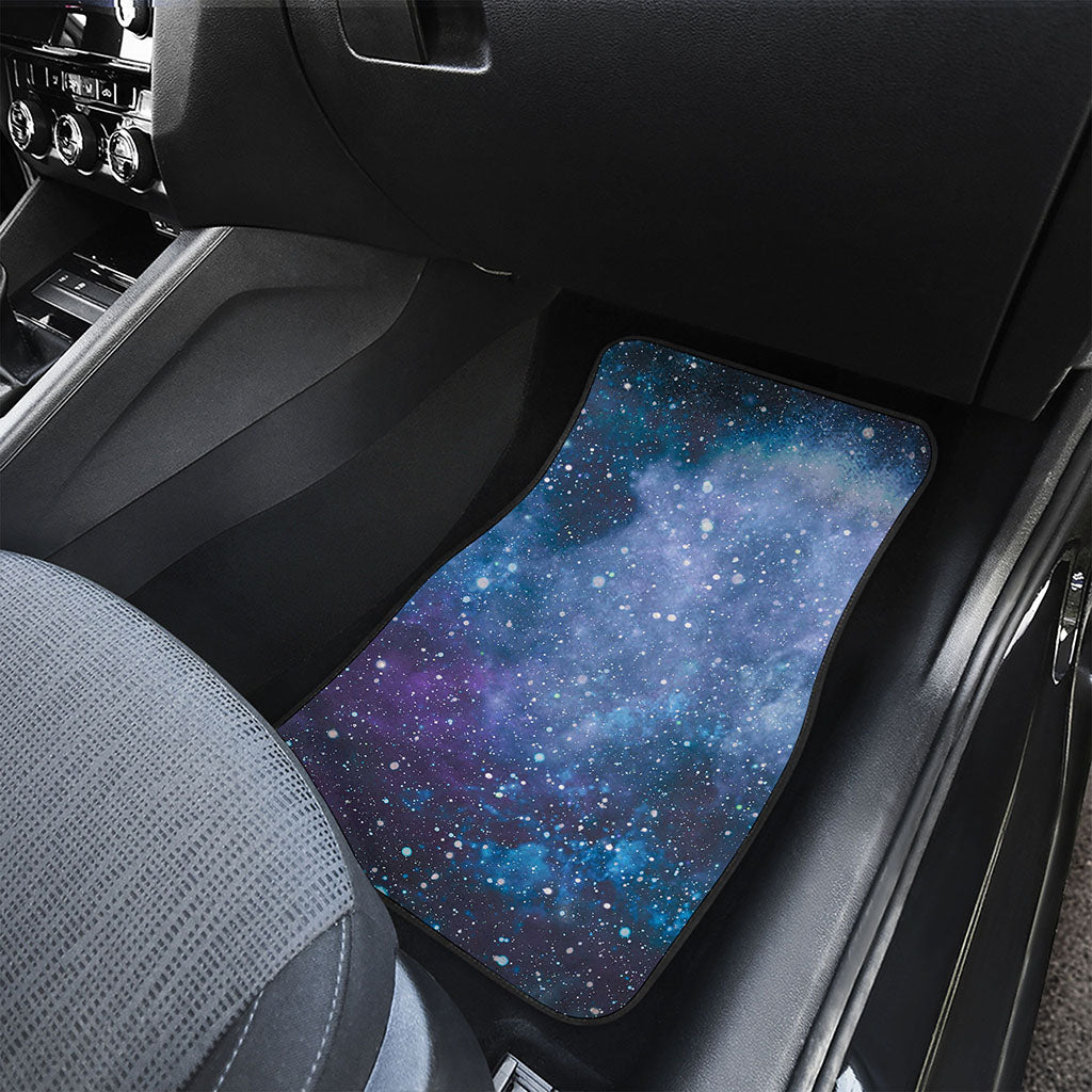 Blue Cloud Starfield Galaxy Space Print Front and Back Car Floor Mats