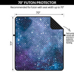 Blue Cloud Starfield Galaxy Space Print Futon Protector