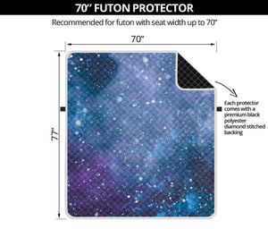 Blue Cloud Starfield Galaxy Space Print Futon Protector